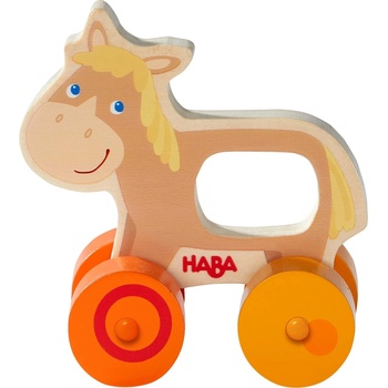 HABA Дървена играчка за бутане Haba - Кон (306366)