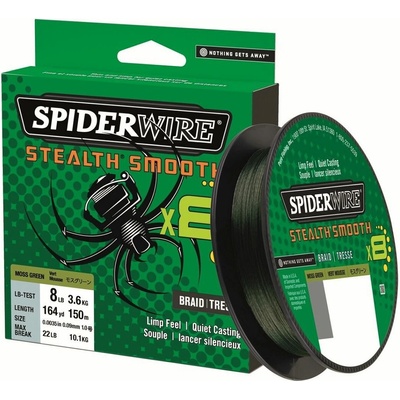 Spiderwire šňůra Stealth Smooth 8 Zelená 150m 0,29mm 26,4kg