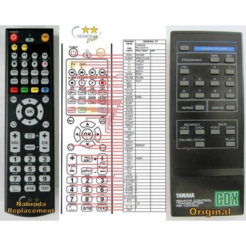 GENERAL YAMAHA RS-CDX510 - съвместимо дистанционно управление на марката General (RS-CDX510)