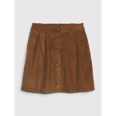 GAP 450418-00 dětská manšestrová sukně hnědá