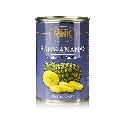 Jens Thiele Baby ananas plátky v ananasové šťávě 425 g