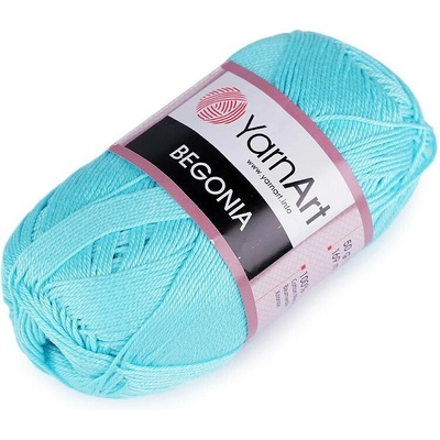 Bavlněná pletací příze Begonia 50 g Varianta: 8 (5353) modrá tyrkys, Balení: 1 ks 47175/108501/216713