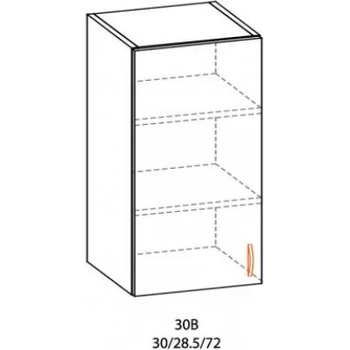 Image 1 of Мебелна фабрика НОВ ДОМ - гр. Ямбол Горен шкаф Паула - 30 см (4271101)