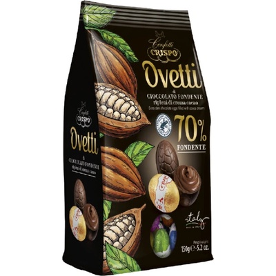 Crispo Ovetti vajíčka z horkej čokolády 70% s kakaovým krémom 14 x 150 g