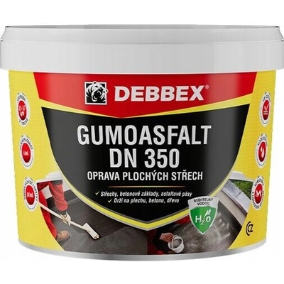 GUMOASFALT DN 350 (na vodní bázi) 10 kg kbelík černá
