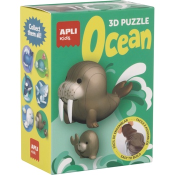 APLI Комплект 3D пъзели Apli Kids - Ocean, морж и моржче (19952)