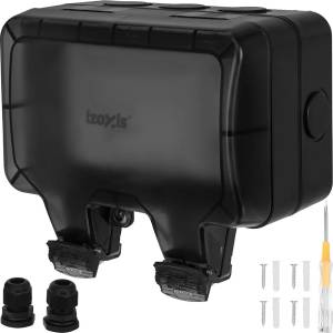 Izoxis Двоен външен контакт ip66 230v 16a със заключващ се капак 83042 (5900779964747)