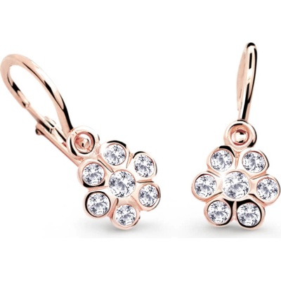 Cutie Jewellery dětské z růžového zlata C1737-10-X-4 bílá