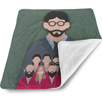 Sablio Detská deka pre bábätko Money heist Profesor a jeho tým Zelená
