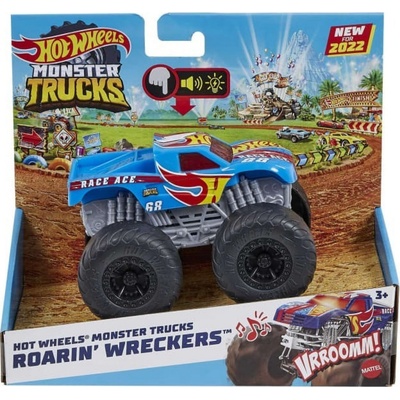 Mattel Hot Wheels Mattel Monster Trucks Svítící a rámusící vrak RACE ACE HDX63