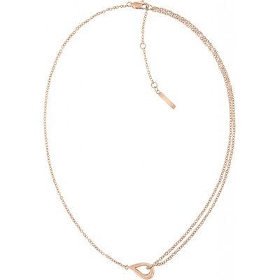 Calvin Klein Elegantný bronzový náhrdelník sculptured drops 35000082