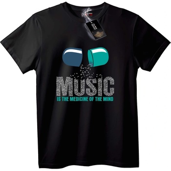 NOONEBRAND Тениска Музикално Лекарство - 5XL, Black