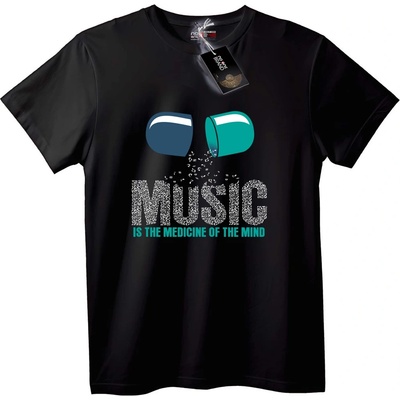 NOONEBRAND Тениска Музикално Лекарство - 5XL, Black