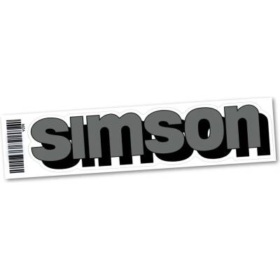Nálepka nádrže (21 cm), STRIEBORNÁ (MZA) - Simson