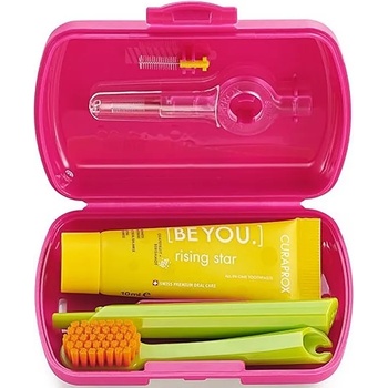 Image 1 of CURAPROX Be You Комплект за път със сгъваема четка 5460, червен