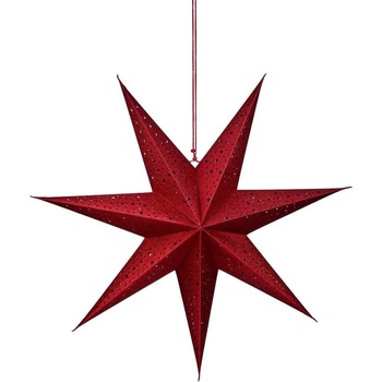 Butlers LATERNA MAGICA Papírová dekorační hvězda 60 cm - červená