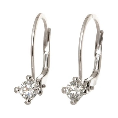 diamantové z bílého zlata 1004 + DÁREK ZDARMA