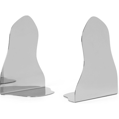 ferm LIVING Страничен държач за книги POND 20 cm, комплект от 2 бр. , сребърен, неръждаема стомана, ferm LIVING (FERM1104265308)