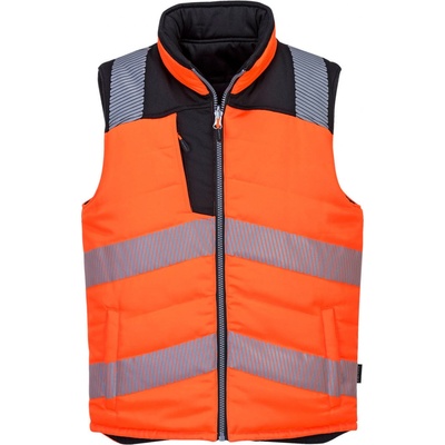 Portwest PW374 PW3 Hi Vis reflexná obojstranná vesta oranžová čierna