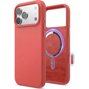 elago Силиконов (TPU) калъф с MagSafe за iPhone 17 Pro Max - Elago Magnetic Soft Silicone Case (червен) (ES17MSSC69PRO-RD)