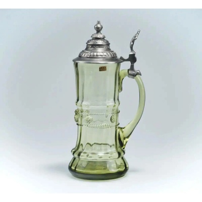 Krasglass Korbel s cínovým víčkem dekor maliny 500 ml