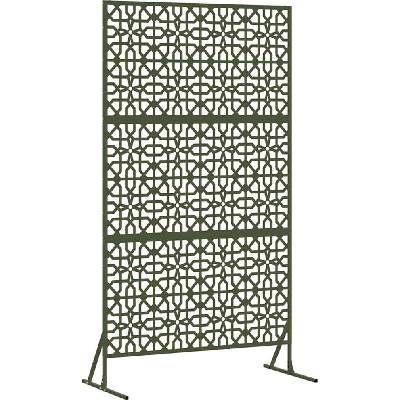 VidaXL, clona pČervenái pohledu, 100 x 50 x 180 cm, ocel, olivově zelená