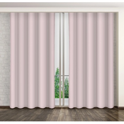 Ružový jednofarebný záves s riasiacou páskou Šírka 160 cm | Dĺžka 250 cm ružová