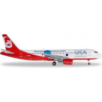 Herpa A320-214 Air Berlin 2010s Colors DiscoverAmerica.com 1:200