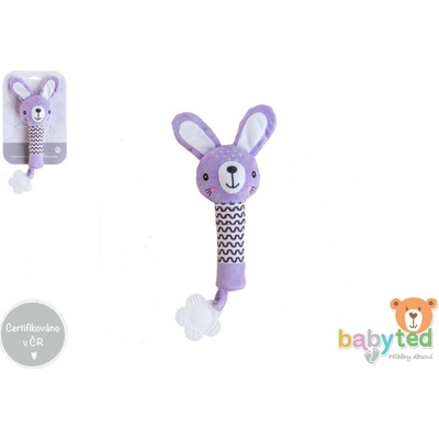 Teddies Pískatko / hryzátko plyš 25 cm 0 m+ Babyted Zajačik