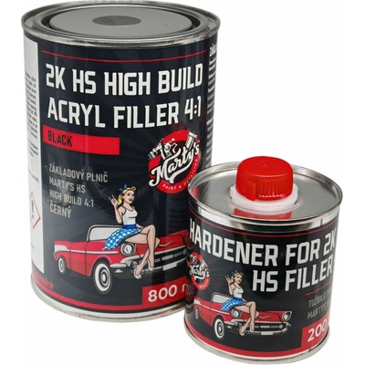 Marty´s Hi-Build Plnič 4:1 800ml + 200ml tužidla - černý
