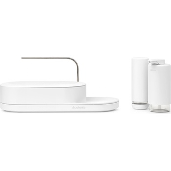 Brabantia Органайзер за аксесоари за мивка SinkStyle с дозатори бял 3 части (227929)
