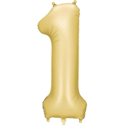 Party Deco Balón Číslo 1 Zlatý 86 cm