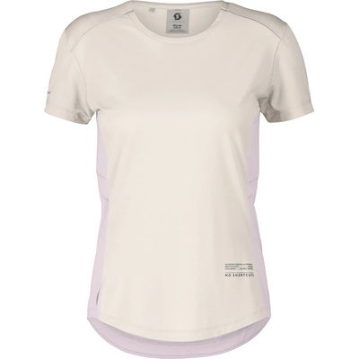Scott Дамска тениска Scott Women's Tee Endurance Tech S/S Running shirt - Cotton White / Bliss Pink - размер XL (916-6370-0115)