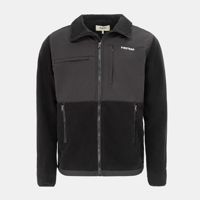 Firetrap Мъжко поларено яке Firetrap Fleece Jacket Mens - Black