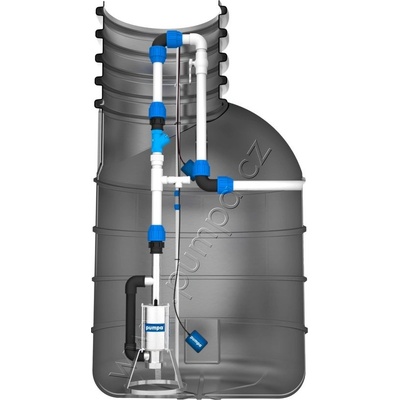 PUMPA black line Box 1 VE Morava HD Classic čerpadlová studňa DN40 vrátane šachty 1100x2000mm, 2 plaváky, 400V 1,1kW, 10m kábel
