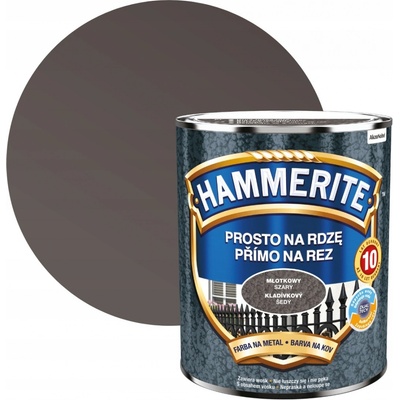 Hammerite přímo na rez, 0,70L, kladívkový stříbrošedý