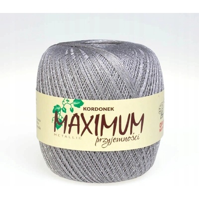 Háčkovací Příze Maximum POPIELATO-SREBRNY Metalic 1815 - 100g 565m