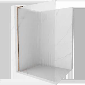 Mexen Kioto L душ стена Walk-in 70 x 200 cm, райета, розово злато - 800-070-103-60-09 (800-070-103-60-09)