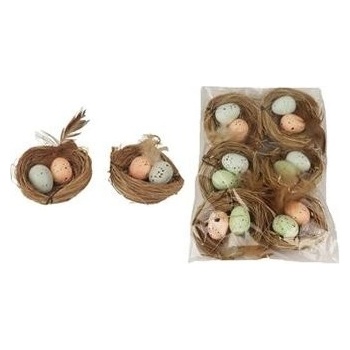 Dekoračné hniezdo, 6 ks P1597