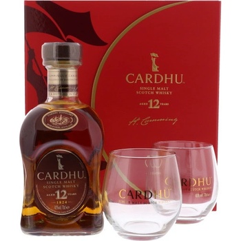 Cardhu 12y 40% 0,7 l (dárkové balení 2 sklenice)
