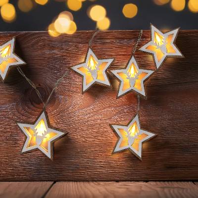 Solight 1v271 - LED гирлянд 10xLED/2xAA 1, 8m топла бяла (SL1544)