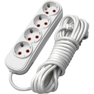 ELMARK РАЗКЛОНИТЕЛ ЧЕТВОРЕН 5М H05VV- F 3G1.5MM2, БЯЛ (340375WH)