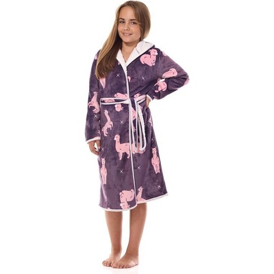 Dievčenský župan Holiday III fialový s lamou