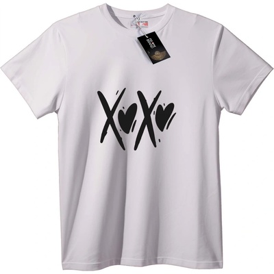 NOONEBRAND Тениска XOXO Любовни Сърца - S, Black
