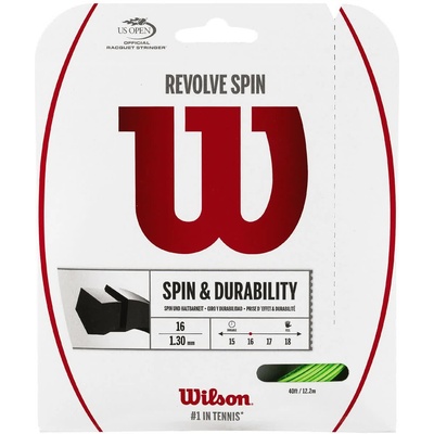 Wilson Revolve Spin 16 Tennis Racket Strings - Clear