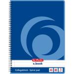 Herlitz College A5 80-странична тетрадка със спирала и подвързващи се линии 00297515 (00297515)