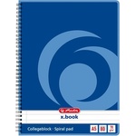 Herlitz College A5 80-странична тетрадка със спирала и подвързващи се линии 00297515 (00297515)