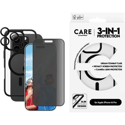 CARE by PanzerGlass® Комплект CARE by PanzerGlass за iPhone 16 Pro, Bundle, Flagship, 3in1 Privacy