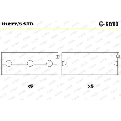 Hlavní ložiska klikového hřídele GLYCO H1277/5 STD – Sleviste.cz