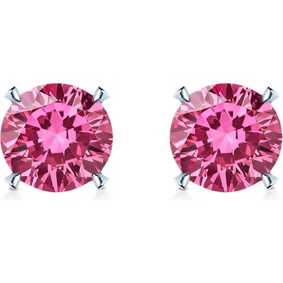 SAVICKI Обеци Share Your Love: бяло злато, розови лабораторни диаманти